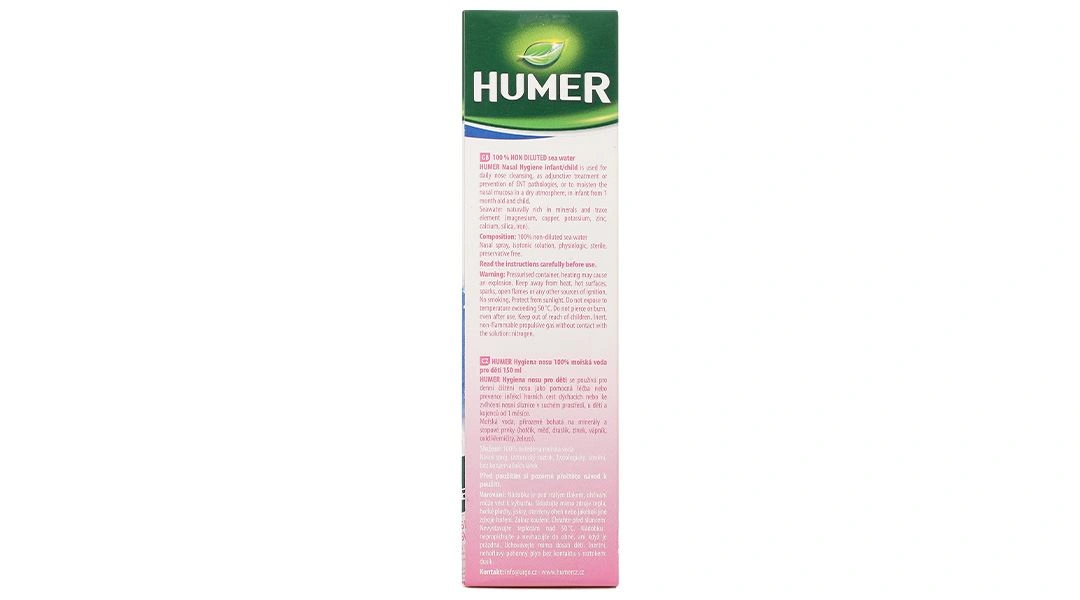 Dung dịch xịt mũi Humer Nasal Hygiene vệ sinh mũi hằng ngày cho bé chai 150ml - 4